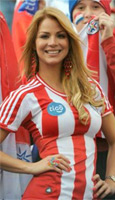 Latina Fußball-Fan